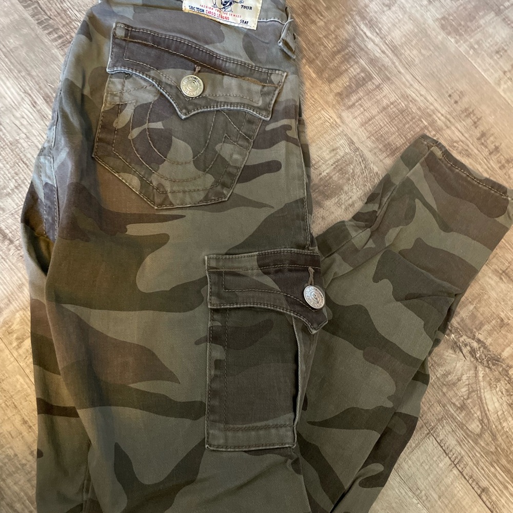 True Religion Green Camouflage Jeans